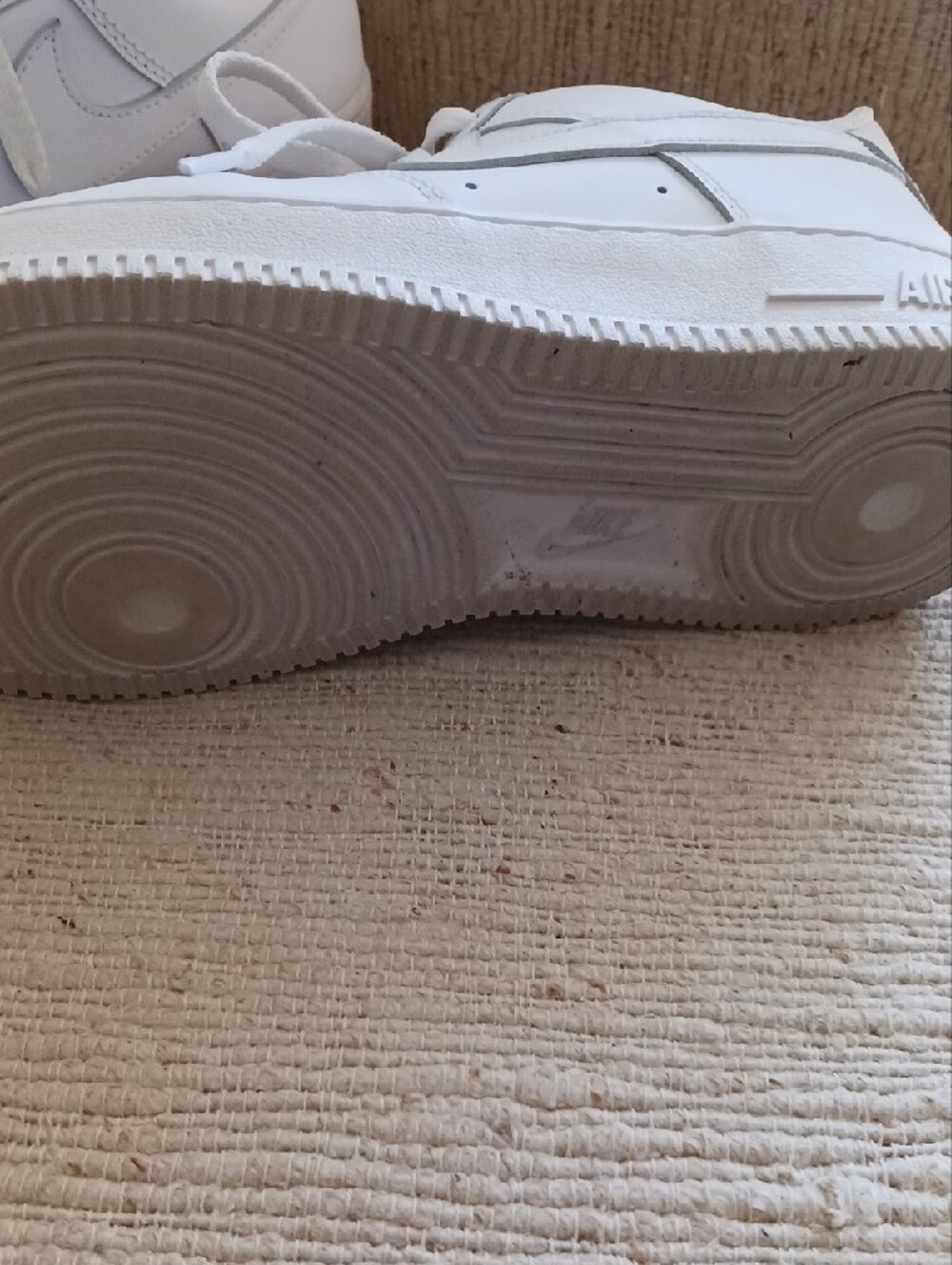 Classic All-White Leather Nike Air Sneakers - Picture 4 of 5